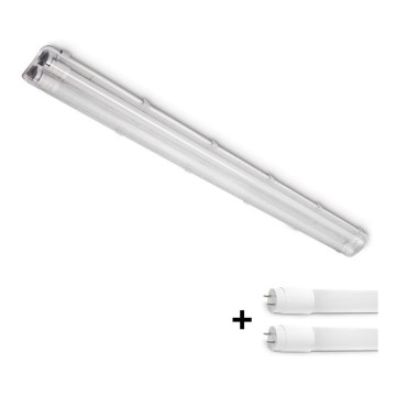 Brilagi - LED ipari porálló fénycsöves lámpatest OPTIMA T8 2xG13/18W/230V 6500K IP65 128 cm