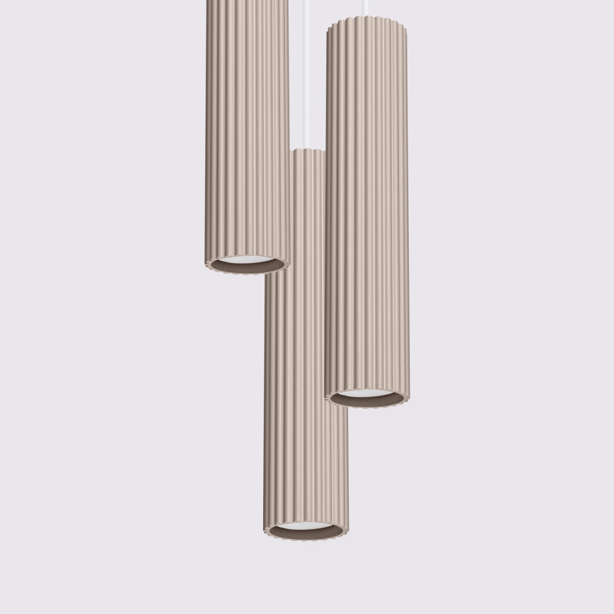 Brilagi - LED kábelcsillár CRESTO 3xGU10/10W/230V taupe