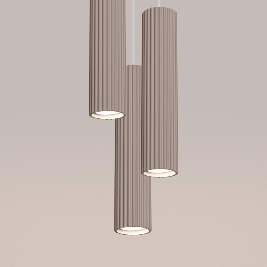 Brilagi - LED kábelcsillár CRESTO 3xGU10/10W/230V taupe