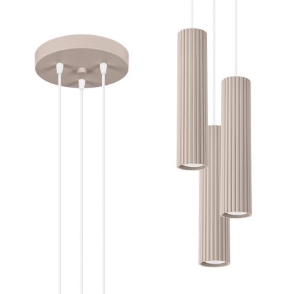 Brilagi - LED kábelcsillár CRESTO 3xGU10/10W/230V taupe
