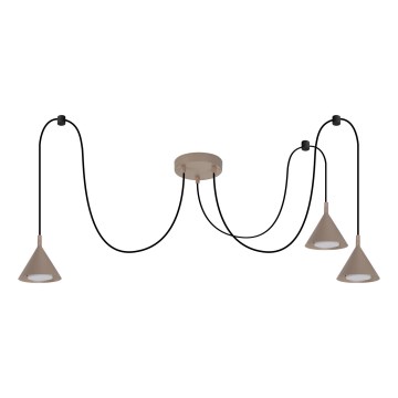 BRILAGI - LED Kábelen függesztett csillár CONE TRIPLE SPIDER 3xGX53/15W/230V bézs