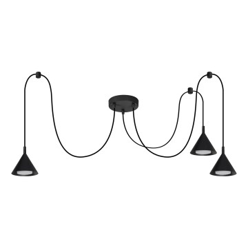 BRILAGI - LED Kábeles csillár CONE TRIPLE SPIDER 3xGX53/15W/230V fekete
