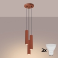BRILAGI - LED kábeles csillár CRESTO 3xGU10/10W/230V narancssárga