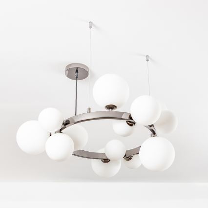 Brilagi - LED kábeles csillár MILLA 15xG9/3W/230V fekete króm/fehér