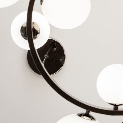 Brilagi - LED kábeles csillár MILLA 15xG9/3W/230V fekete króm/fehér