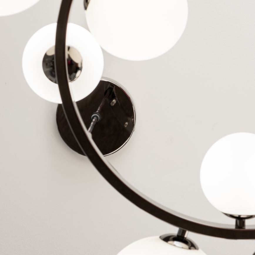 Brilagi - LED kábeles csillár MILLA 15xG9/3W/230V fekete króm/fehér
