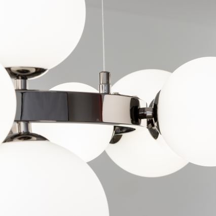 Brilagi - LED kábeles csillár MILLA 15xG9/3W/230V fekete króm/fehér