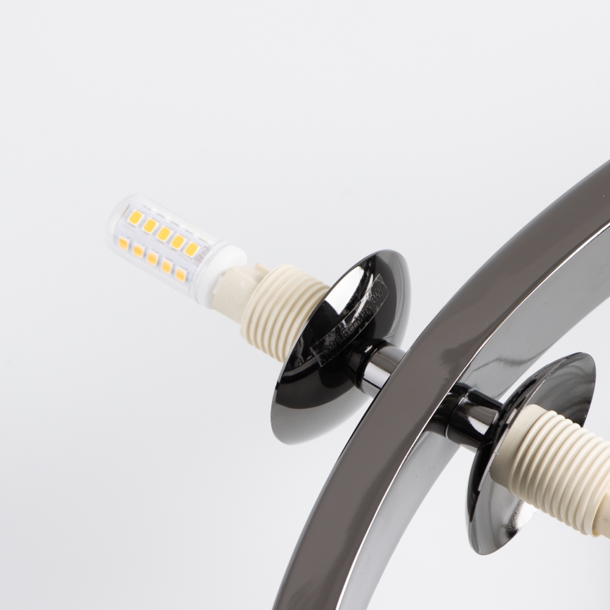 Brilagi - LED kábeles csillár MILLA 15xG9/3W/230V fekete króm/fehér