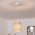 BRILAGI - LED kábeles csillár NUBILA 1xE27/60W/230V Ø 14 cm fehér/világosbarna