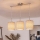 Brilagi - LED kábeles csillár NUBILA 3xE27/60W/230V világosbarna