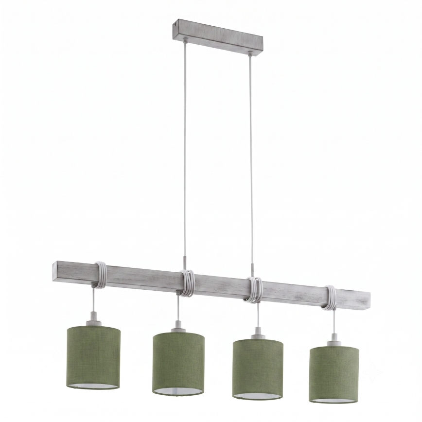 Brilagi - LED kábeles csillár NUBILA 4xE27/60W/230V szürke/zöld