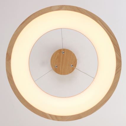 Brilagi - LED csillár kábellel FALCON WOOD LED/30W/230V 3000/4000/6000K, átm. 45 cm, fa