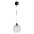 Brilagi - LED kábeles függeszték RETRO GLASS 1xE27/60W/230V Ø 14 cm fekete/fehér