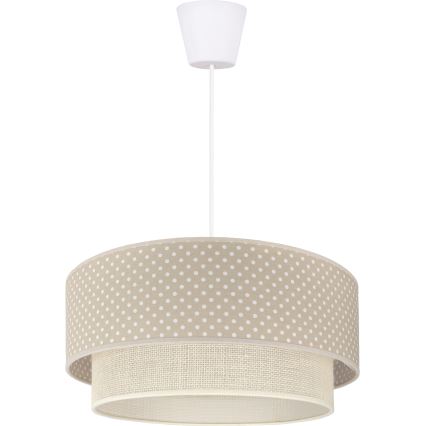 Brilagi - LED zsinóros függőlámpa BOHO BOBO 1xE27/10W/230V Ø 40 cm, pöttyös, bézs/krém