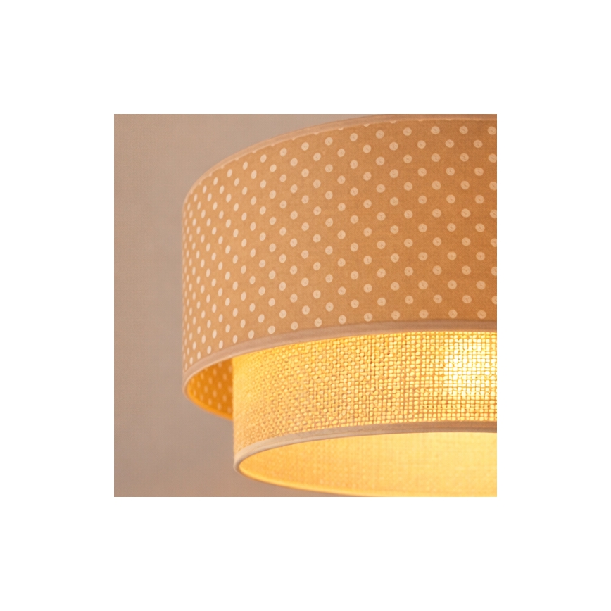 Brilagi - LED zsinóros függőlámpa BOHO BOBO 1xE27/10W/230V Ø 40 cm, pöttyös, bézs/krém