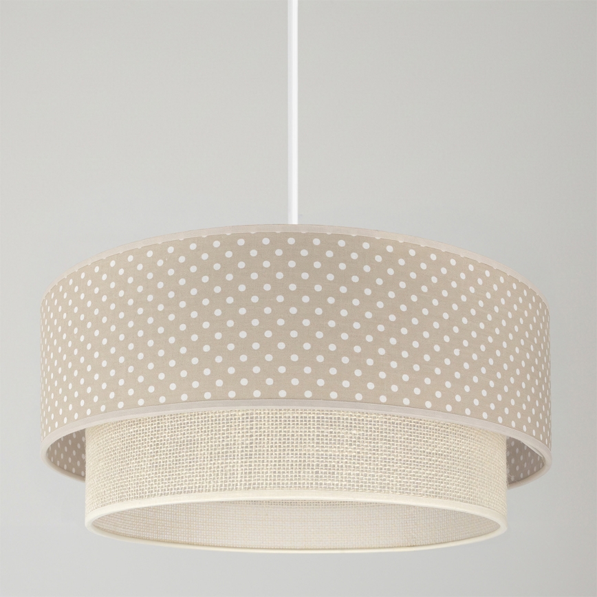 Brilagi - LED zsinóros függőlámpa BOHO BOBO 1xE27/10W/230V Ø 40 cm, pöttyös, bézs/krém
