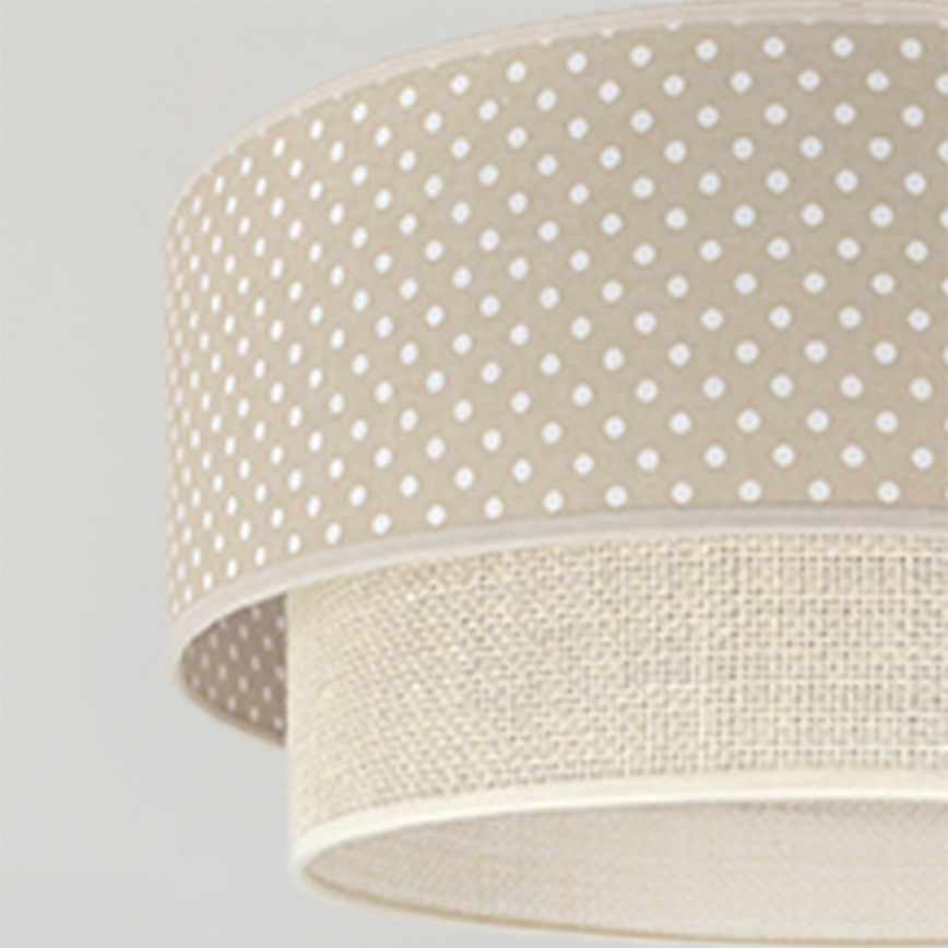 Brilagi - LED zsinóros függőlámpa BOHO BOBO 1xE27/10W/230V Ø 40 cm, pöttyös, bézs/krém