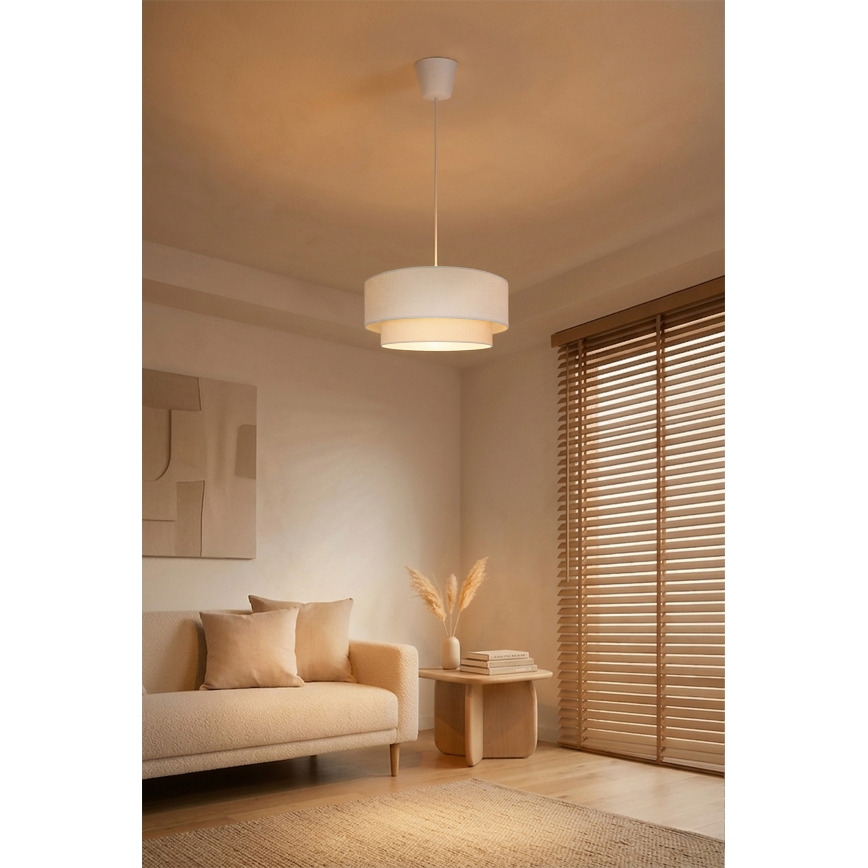 Brilagi - LED kábeles függőlámpa BOHO ECO 1xE27/10W/230V átmérő 40 cm krémszínű