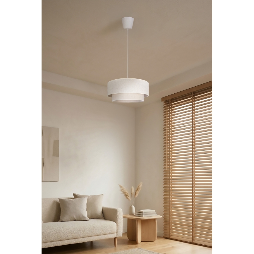 Brilagi - LED kábeles függőlámpa BOHO ECO 1xE27/10W/230V átmérő 40 cm krémszínű
