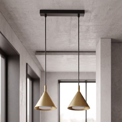 BRILAGI - LED Kábeles függőlámpa CONE DOUBLE 2xGX53/15W/230V aranyszínű