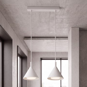 BRILAGI - LED Kábeles függőlámpa CONE DOUBLE 2xGX53/15W/230V fehér