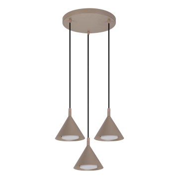 BRILAGI - LED Kábeles függőlámpa CONE TRIPLE ROUND 3xGX53/15W/230V bézs