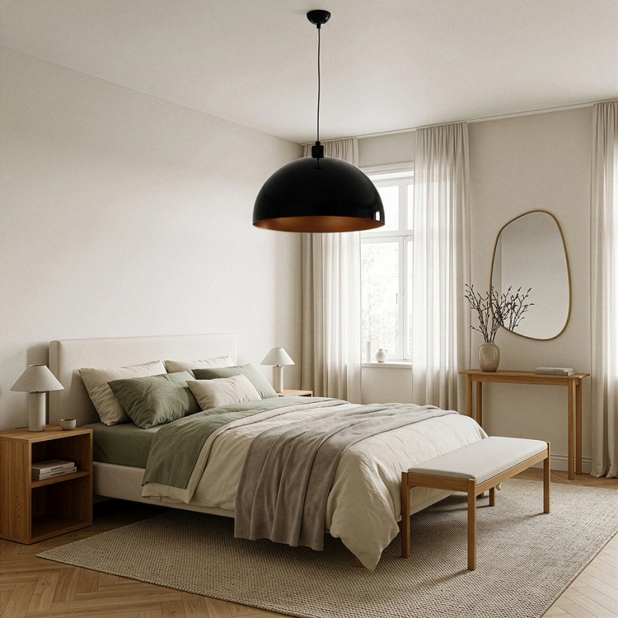 Brilagi - LED kábeles függőlámpa METALO 1xE27/40W/230V átm. 40 cm fekete/réz