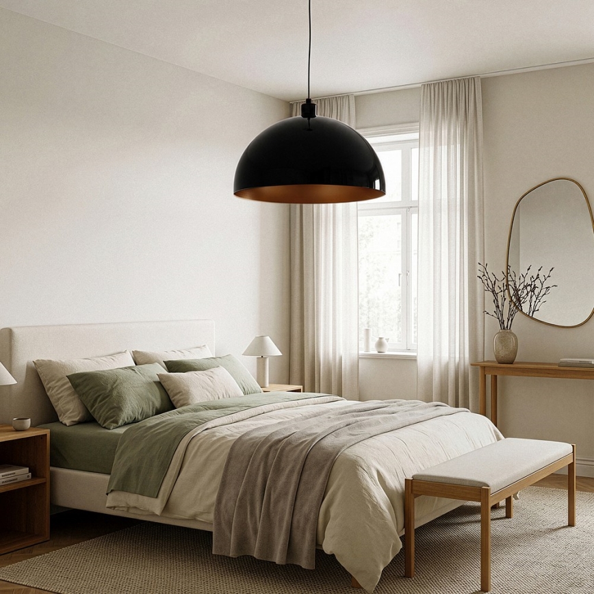 Brilagi - LED kábeles függőlámpa METALO 1xE27/40W/230V átm. 40 cm fekete/réz