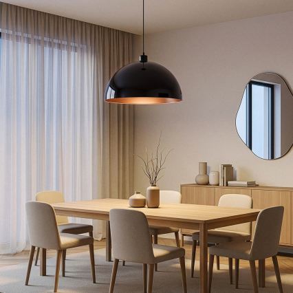 Brilagi - LED kábeles függőlámpa METALO 1xE27/40W/230V átm. 40 cm fekete/réz