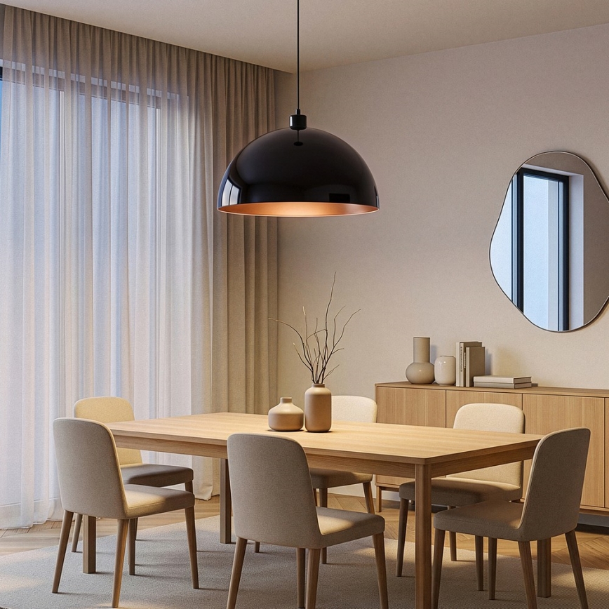 Brilagi - LED kábeles függőlámpa METALO 1xE27/40W/230V átm. 40 cm fekete/réz