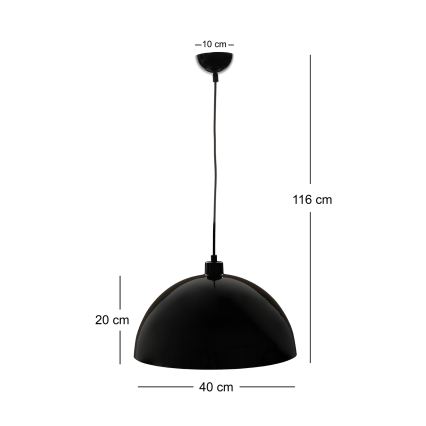 Brilagi - LED kábeles függőlámpa METALO 1xE27/40W/230V átm. 40 cm fekete/réz