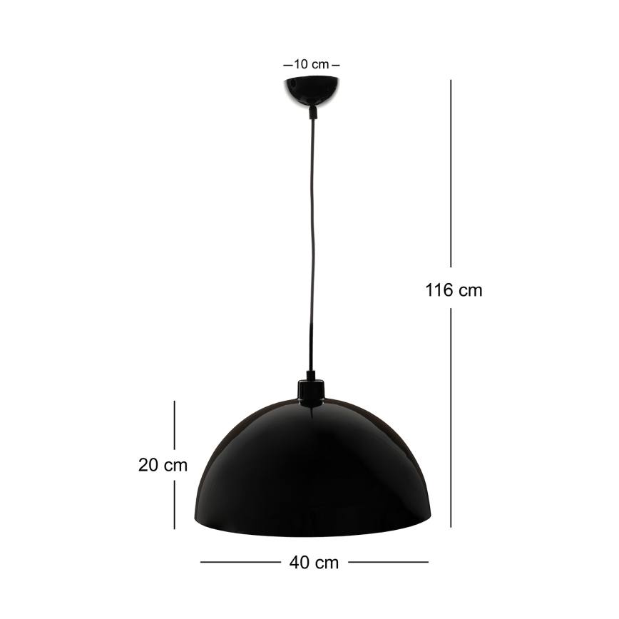 Brilagi - LED kábeles függőlámpa METALO 1xE27/40W/230V átm. 40 cm fekete/réz