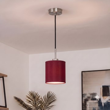 Brilagi - LED kábeles függőlámpa NUBILA 1xE27/60W/230V Ø 14 cm fekete/pompei vörös