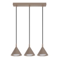 BRILAGI - LED Kábelre függesztett csillár CONE TRIPLE 3xGX53/15W/230V bézs