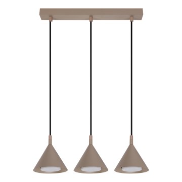 BRILAGI - LED Kábelre függesztett csillár CONE TRIPLE 3xGX53/15W/230V bézs