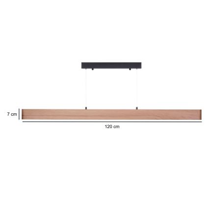 BRILAGI - LED kábelre szerelt csillár GARDALINE LED/90W/230V tölgy