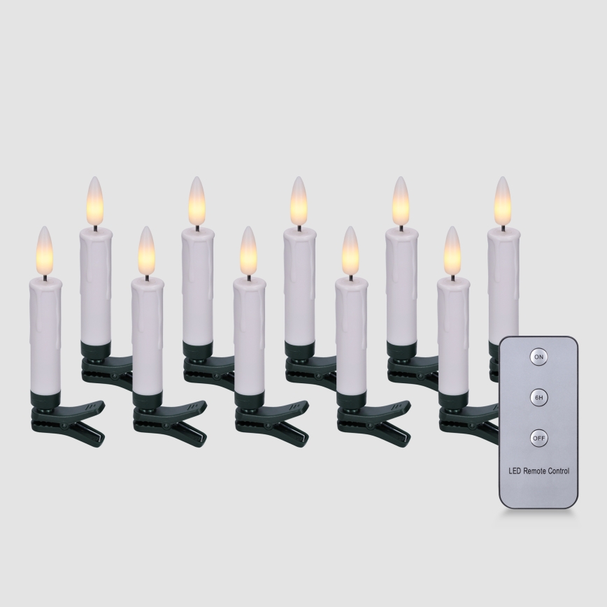 BRILAGI - LED karácsonyfa világítás 10xLED/10xAAA fehér + távirányító