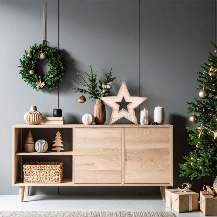 Brilagi - LED karácsonyi dekoráció, csillag, LED/2xAA, 38x40 cm