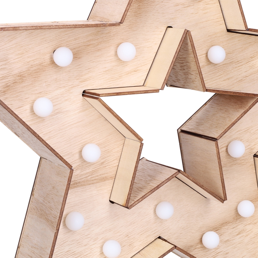 Brilagi - LED karácsonyi dekoráció, csillag, LED/2xAA, 38x40 cm