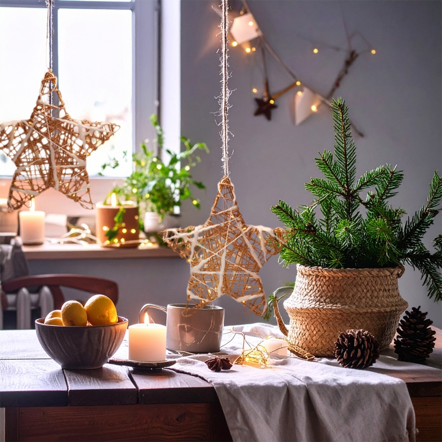 Brilagi - LED karácsonyi dekoráció LED/2xAA 30x28 cm csillag