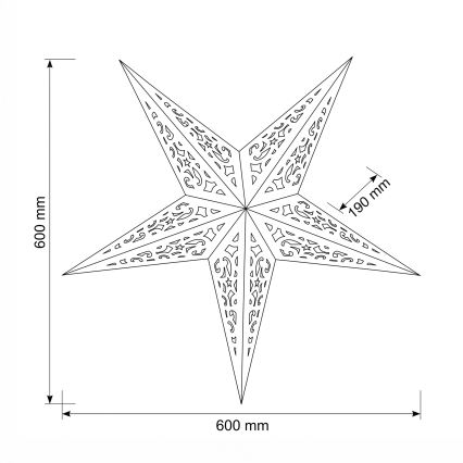 BRILAGI - LED karácsonyi dekoráció LED/2xAA 60 cm csillag