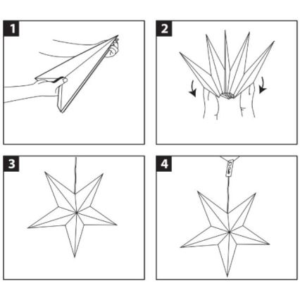 Brilagi - LED karácsonyi dekoráció LED/2xAA 70 cm csillag