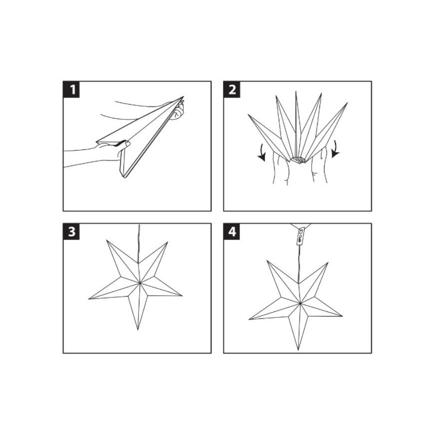 Brilagi - LED karácsonyi dekoráció LED/2xAA 70 cm csillag