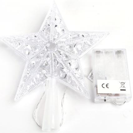 BRILAGI - LED karácsonyi dekoráció LED/3xAA 17 cm-es csillag, hideg fehér