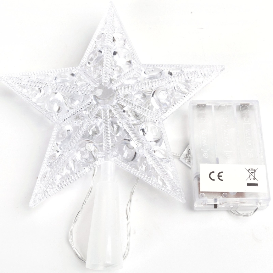 BRILAGI - LED karácsonyi dekoráció LED/3xAA 17 cm-es csillag, hideg fehér