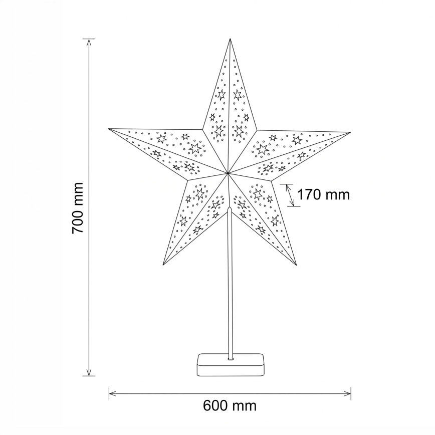 BRILAGI - LED karácsonyi dekoráció LED/3xAA 70x60 cm csillag