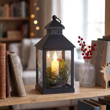 BRILAGI - LED karácsonyi dekoráció LED/3xAAA fekete lámpás