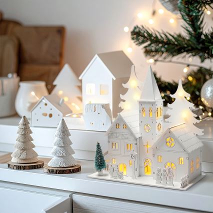 Brilagi - LED karácsonyi dísz LED/2xAA kis templom