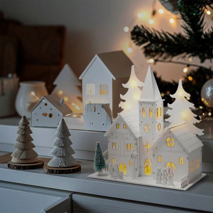 Brilagi - LED karácsonyi dísz LED/2xAA kis templom