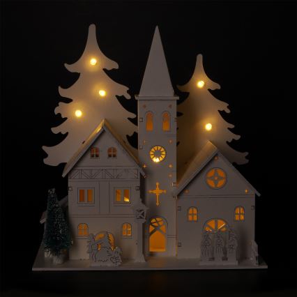 Brilagi - LED karácsonyi dísz LED/2xAA kis templom